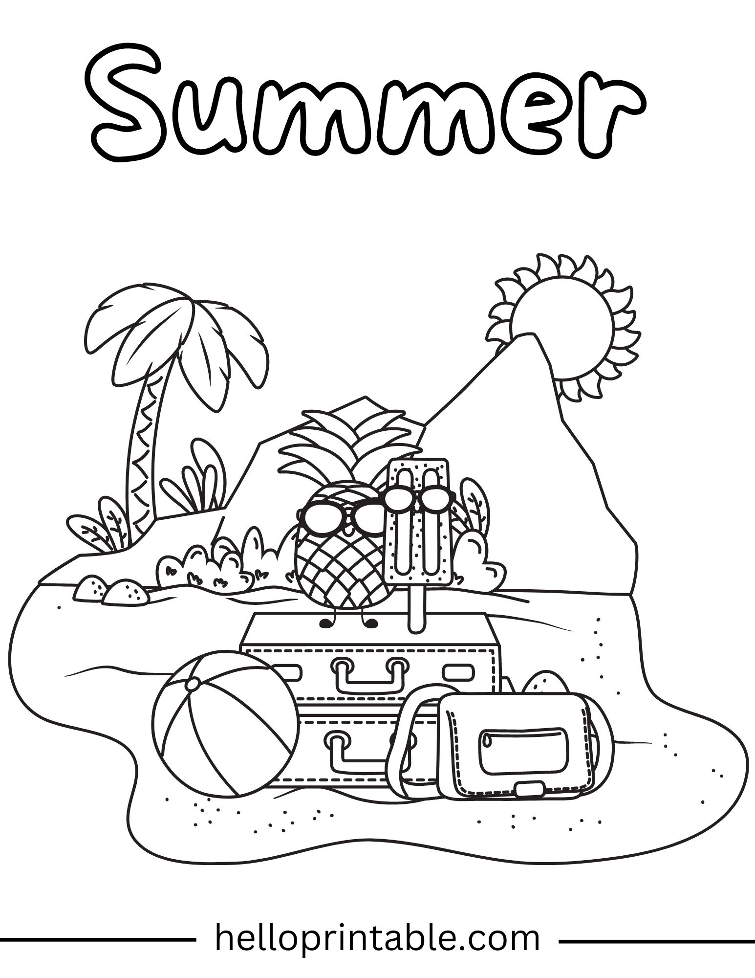 200 Beach Coloring Pages Free Printable 27