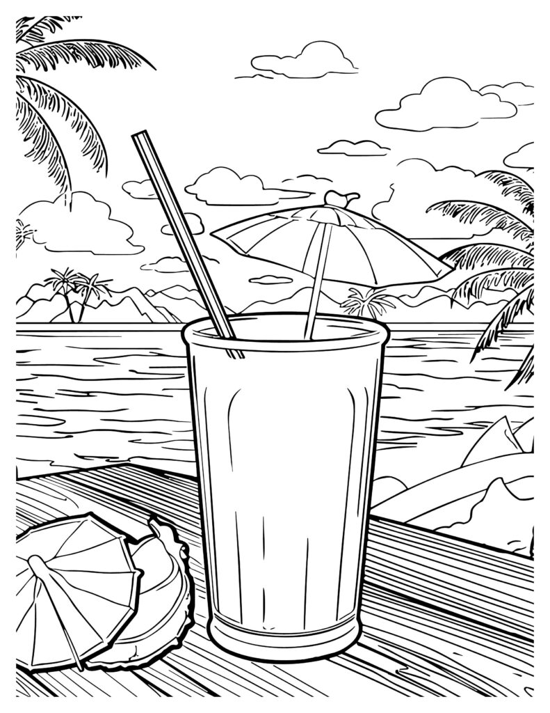 200 Beach Coloring Pages Free Printable 36