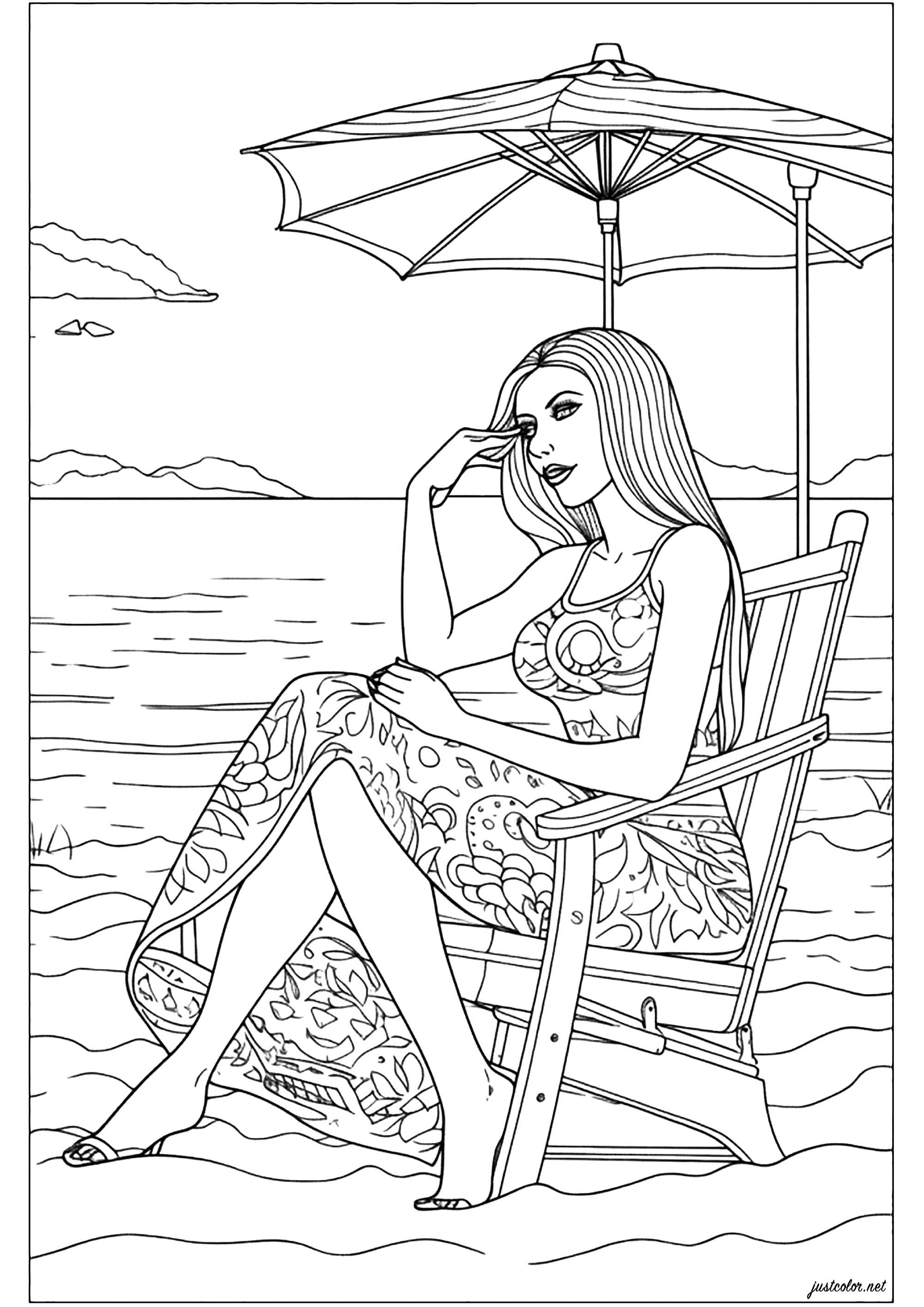 200 Beach Coloring Pages Free Printable 37