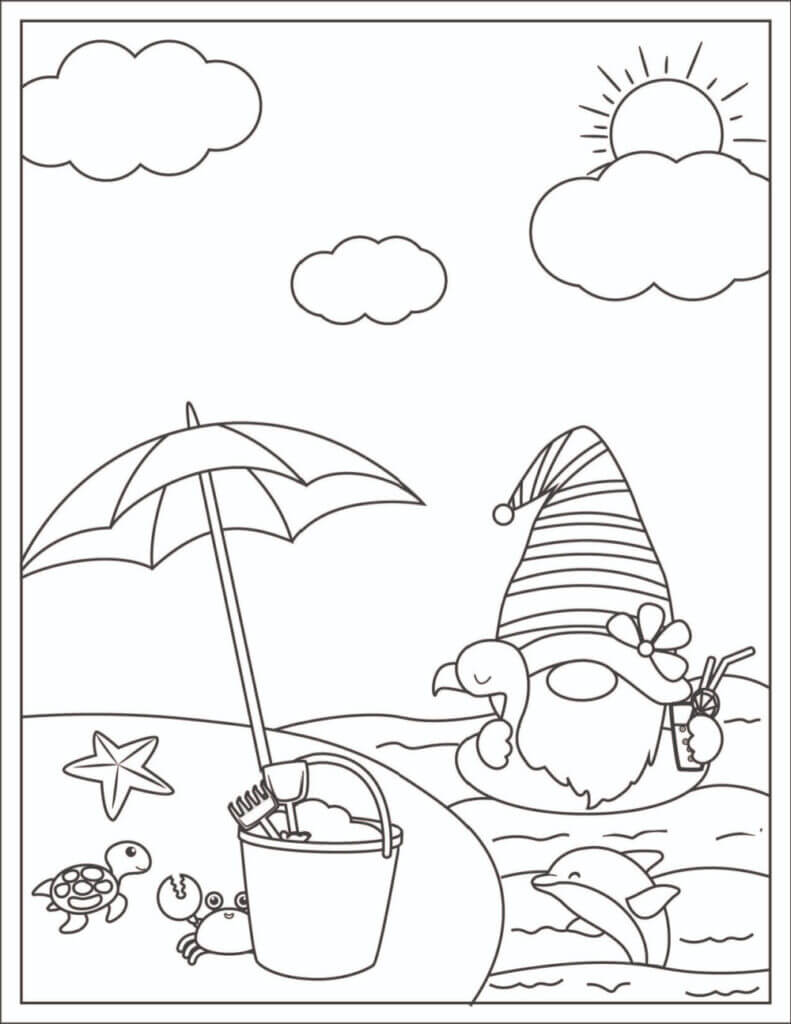 200 Beach Coloring Pages Free Printable 43