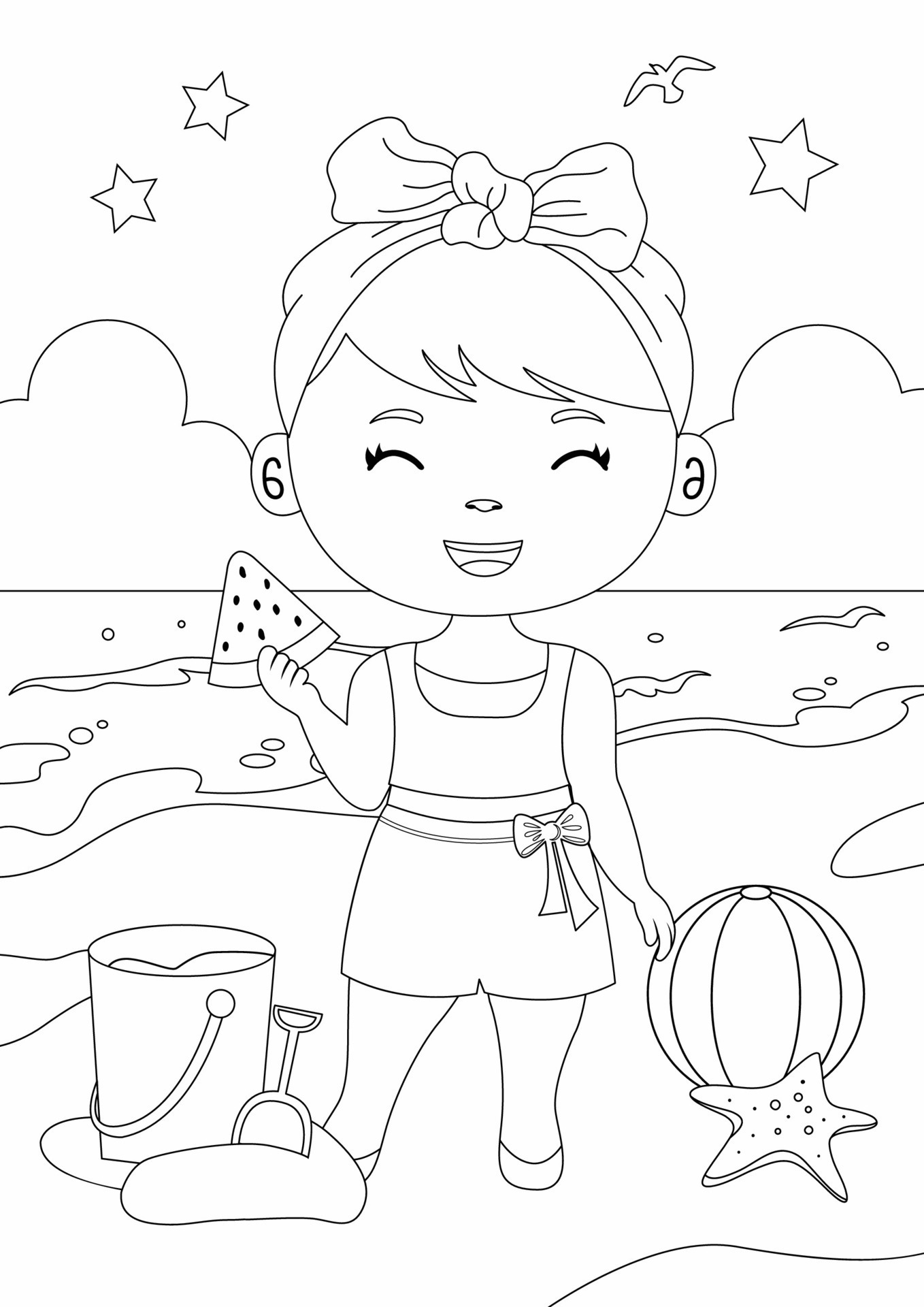 200 Beach Coloring Pages Free Printable 50