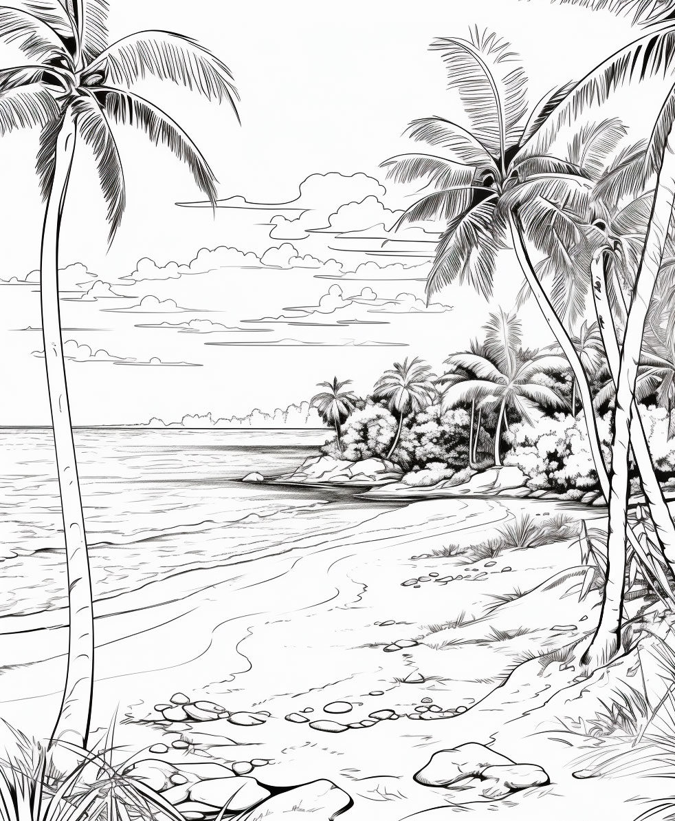 200 Beach Coloring Pages Free Printable 57