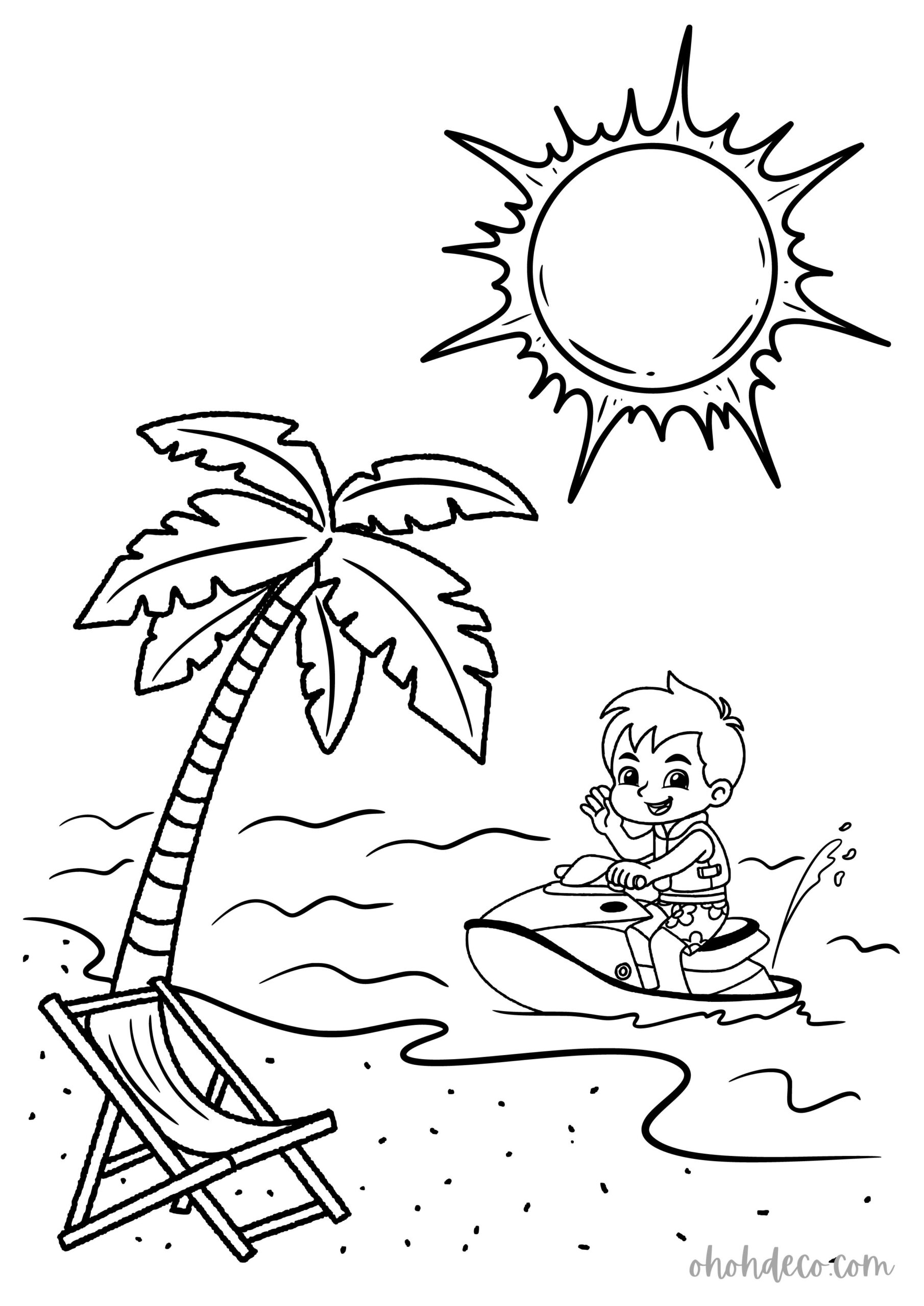 200 Beach Coloring Pages Free Printable 59