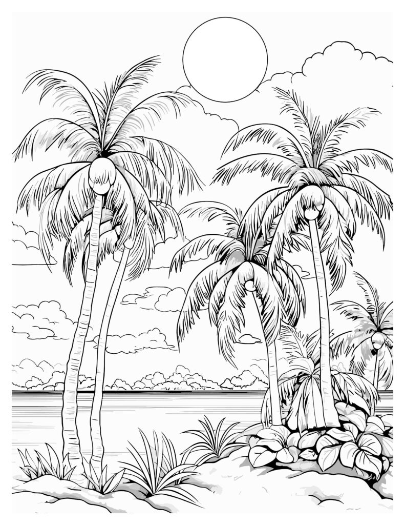 200 Beach Coloring Pages Free Printable 60