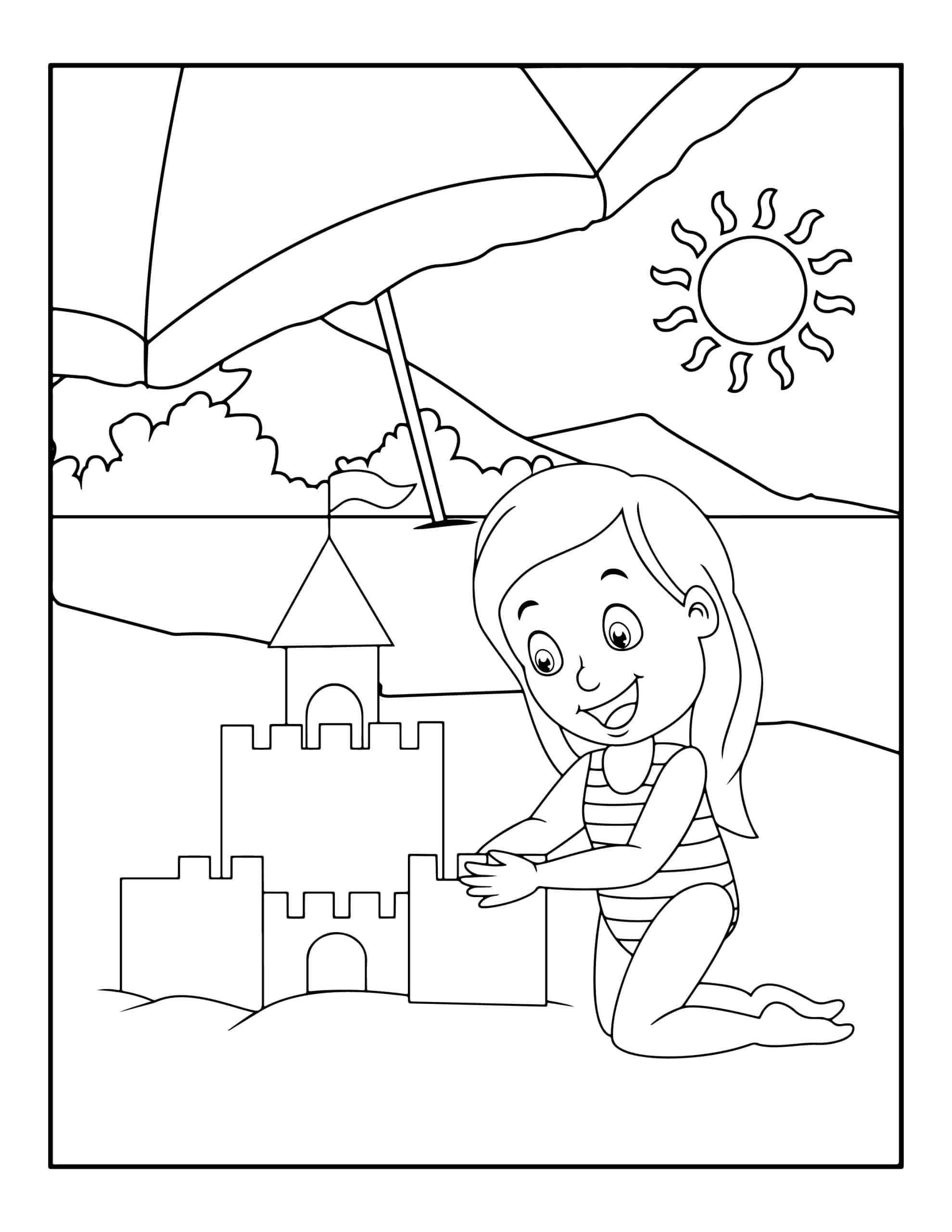 200 Beach Coloring Pages Free Printable 62