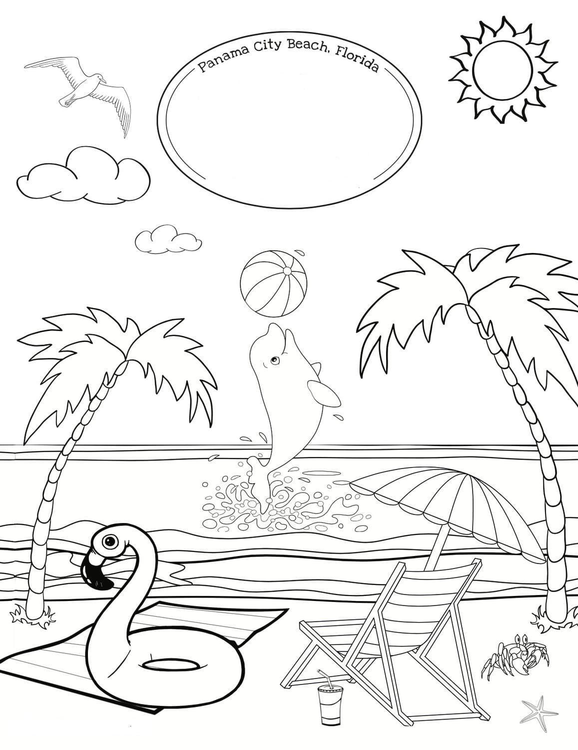 200 Beach Coloring Pages Free Printable 66