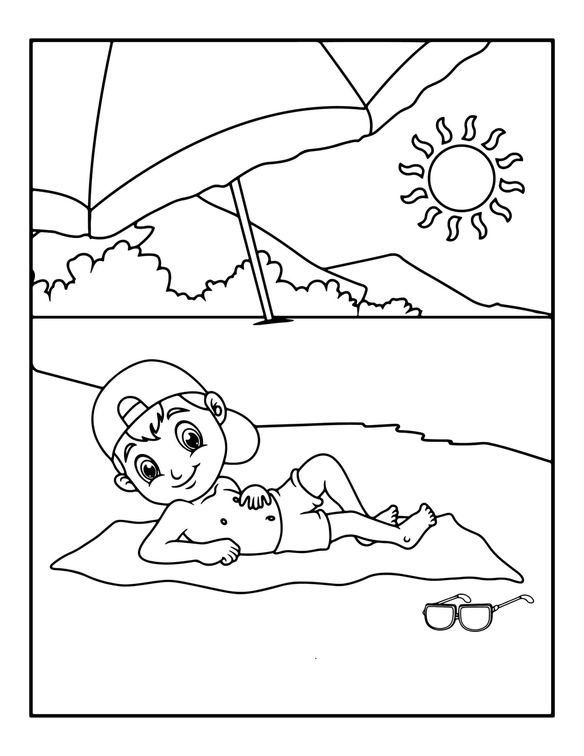 200 Beach Coloring Pages Free Printable 67