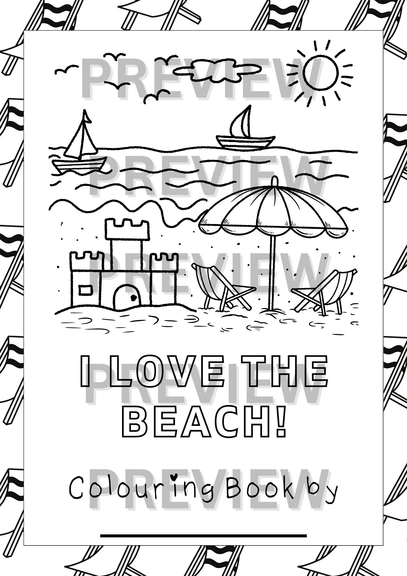 200 Beach Coloring Pages Free Printable 72