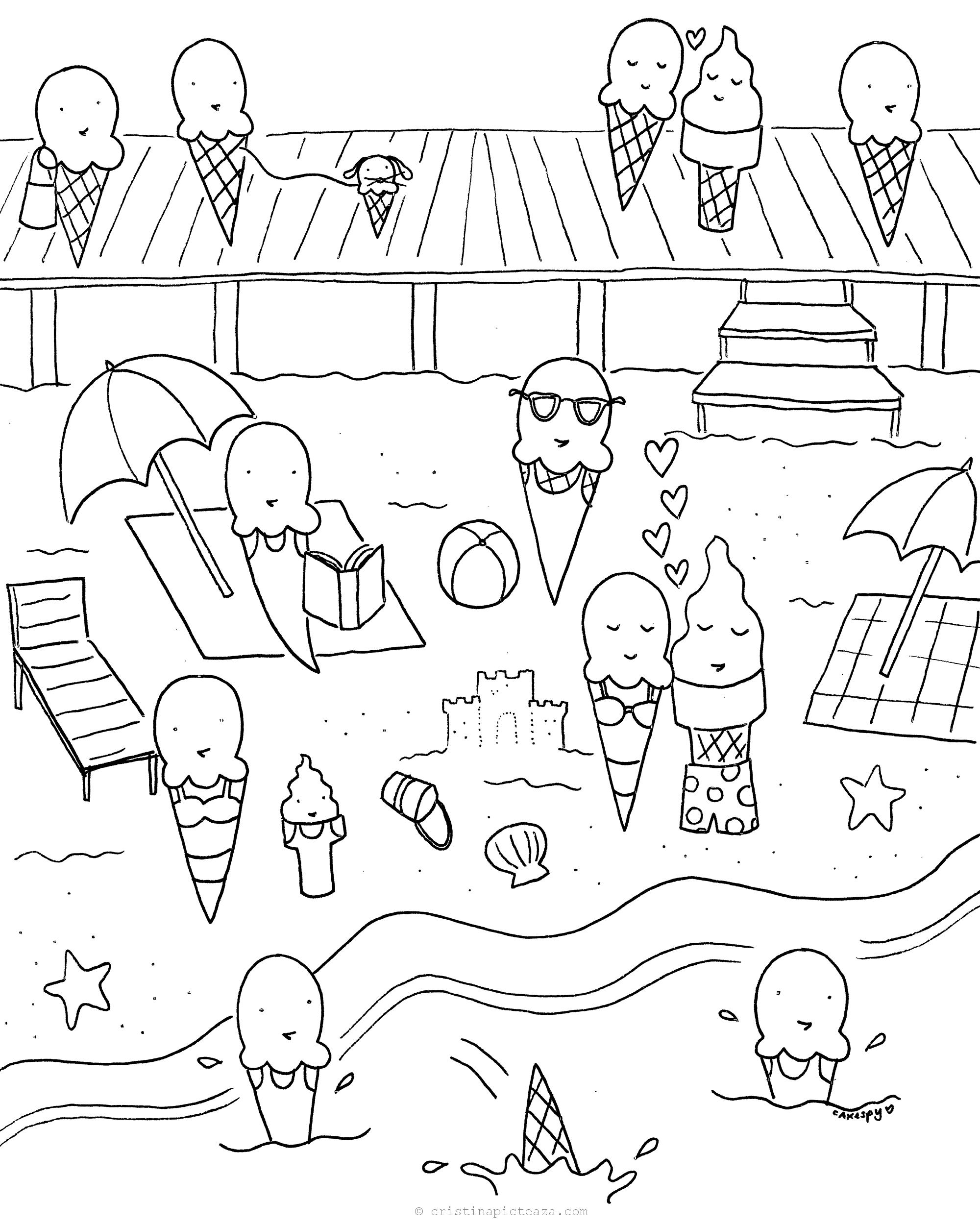 200 Beach Coloring Pages Free Printable 73