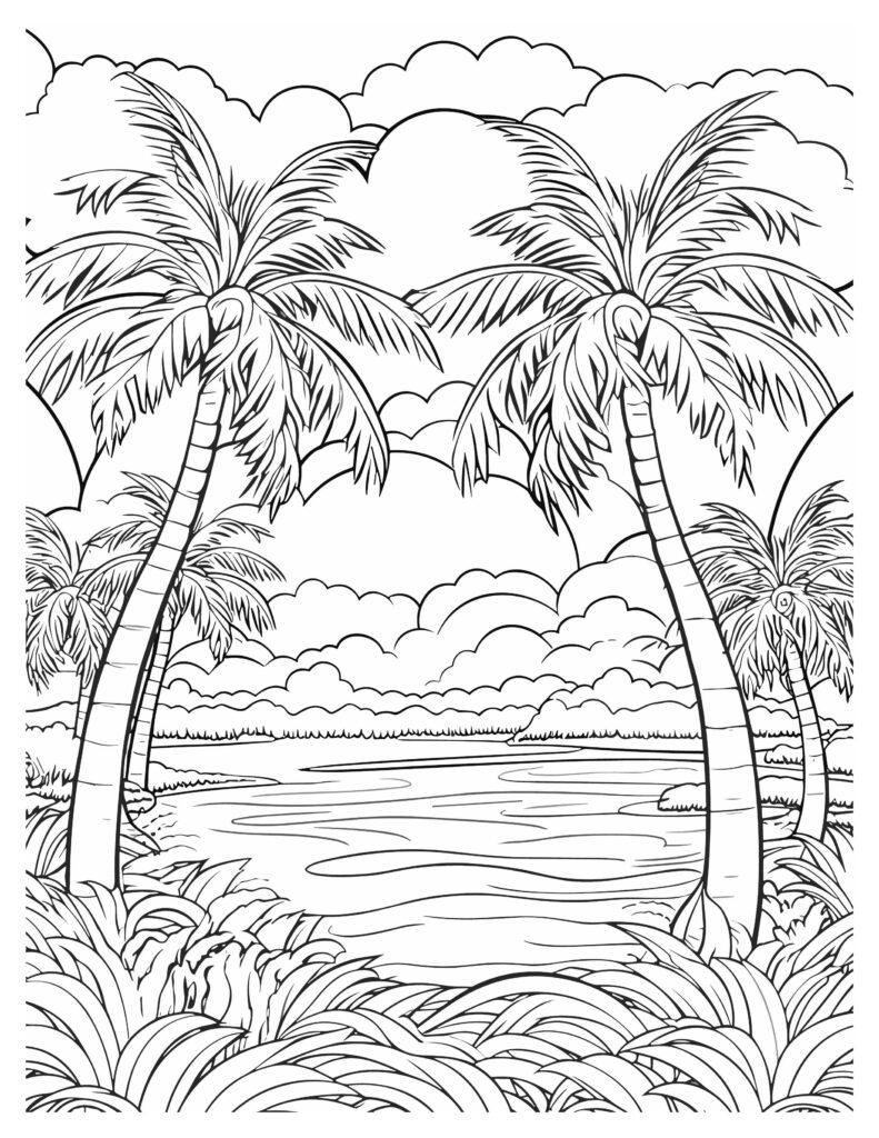 200 Beach Coloring Pages Free Printable 74