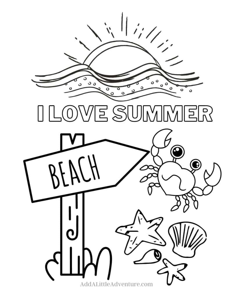 200 Beach Coloring Pages Free Printable 8