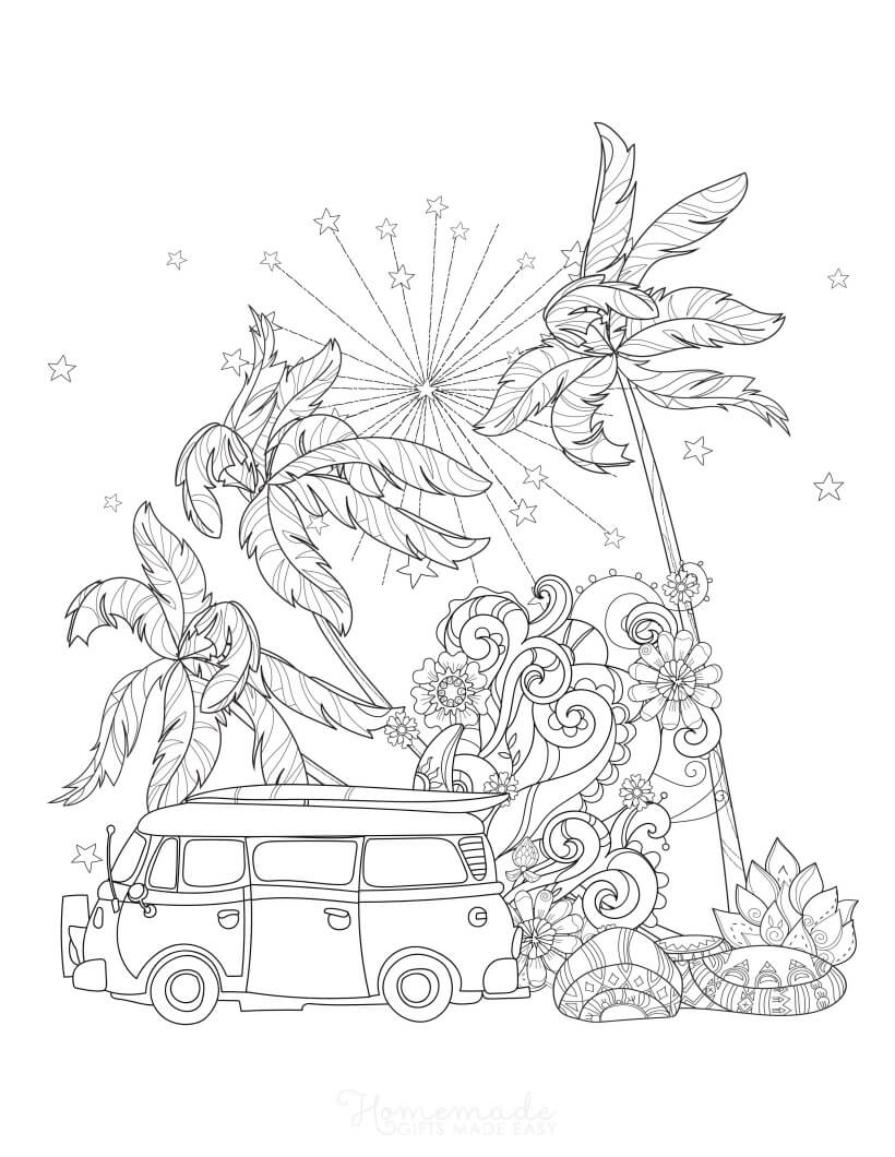 200 Beach Coloring Pages Free Printable 88