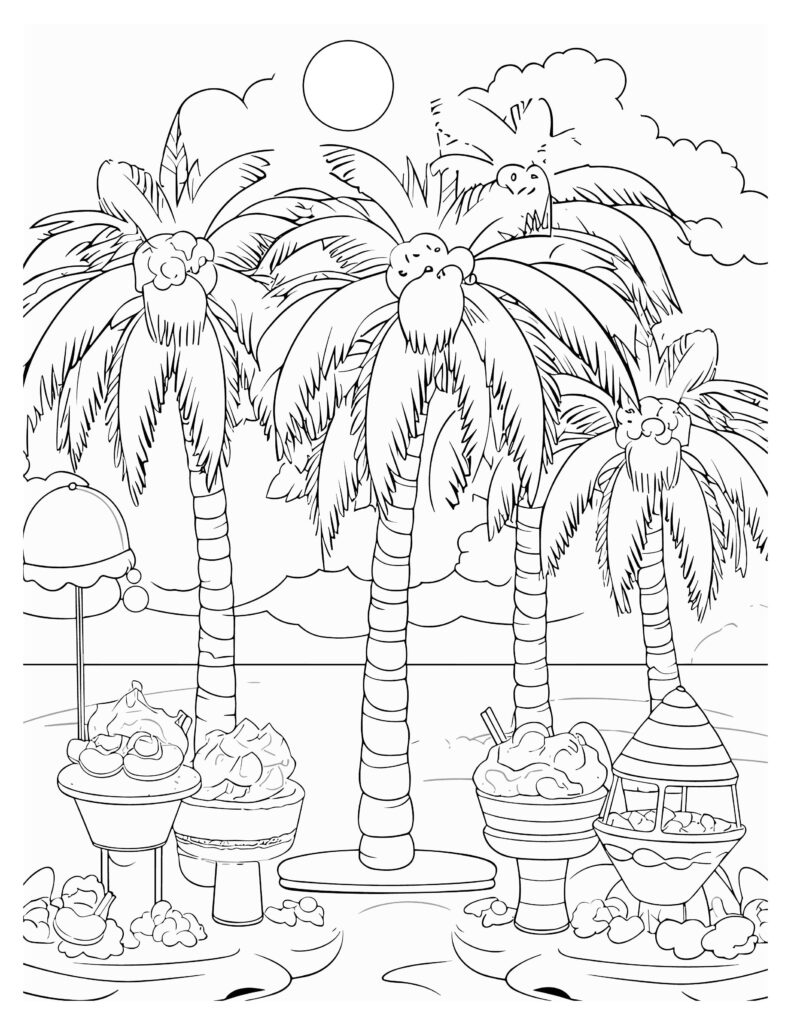 200 Beach Coloring Pages Free Printable 92