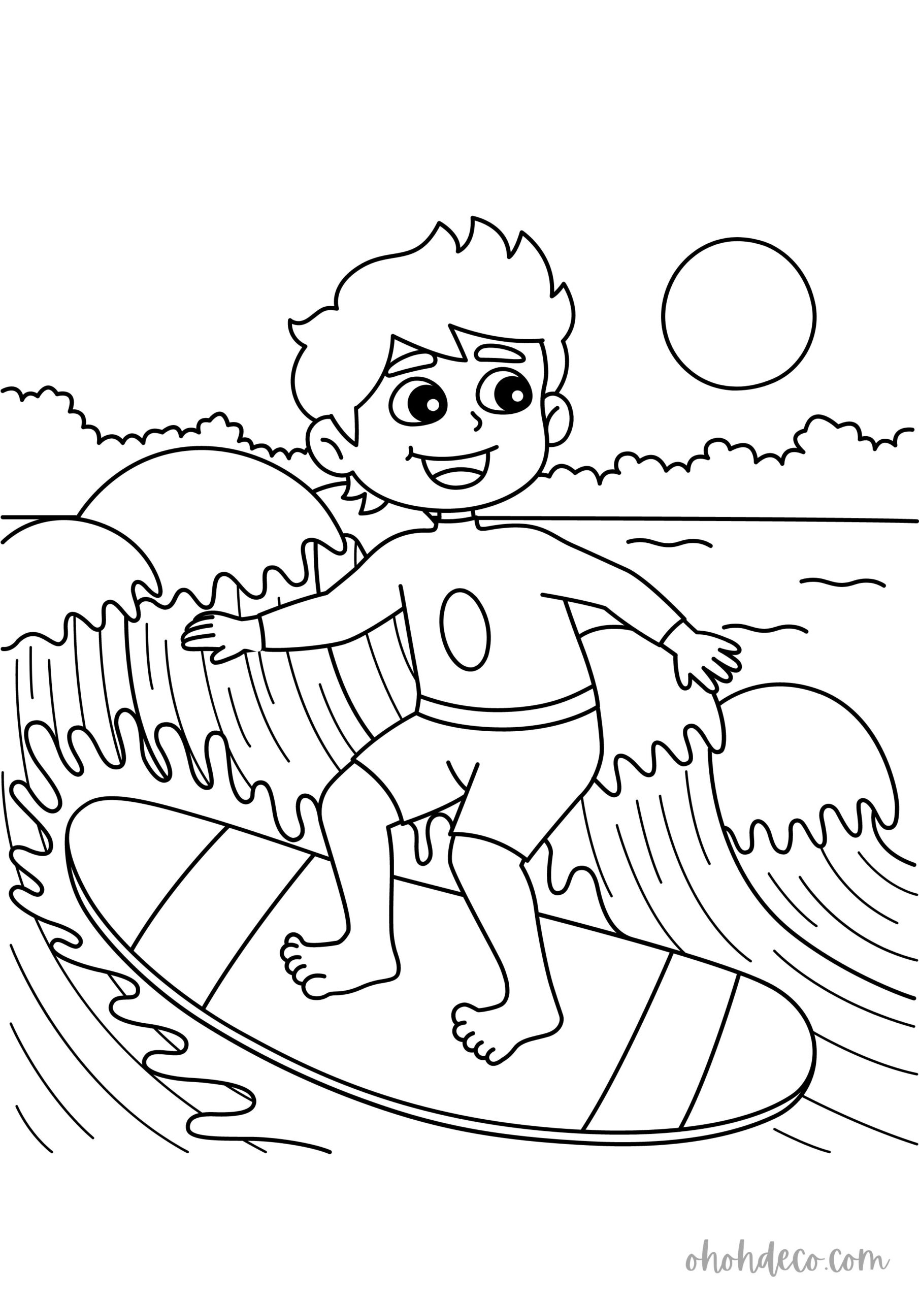 200 Beach Coloring Pages Free Printable 98