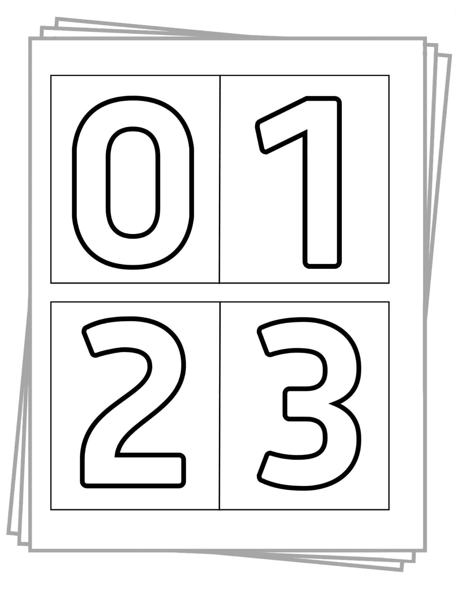 0-10 Printable Numbers Templates In All Sizes 1