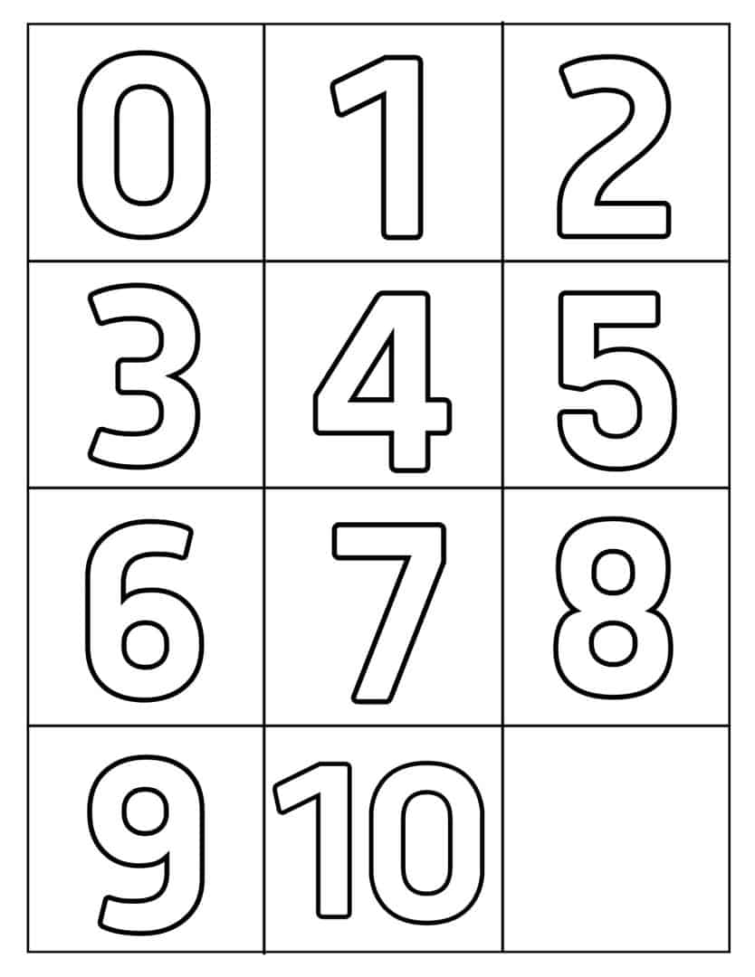 0-10 Printable Numbers Templates In All Sizes 26