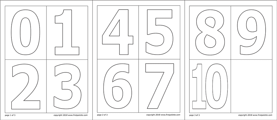 0-10 Printable Numbers Templates In All Sizes 37