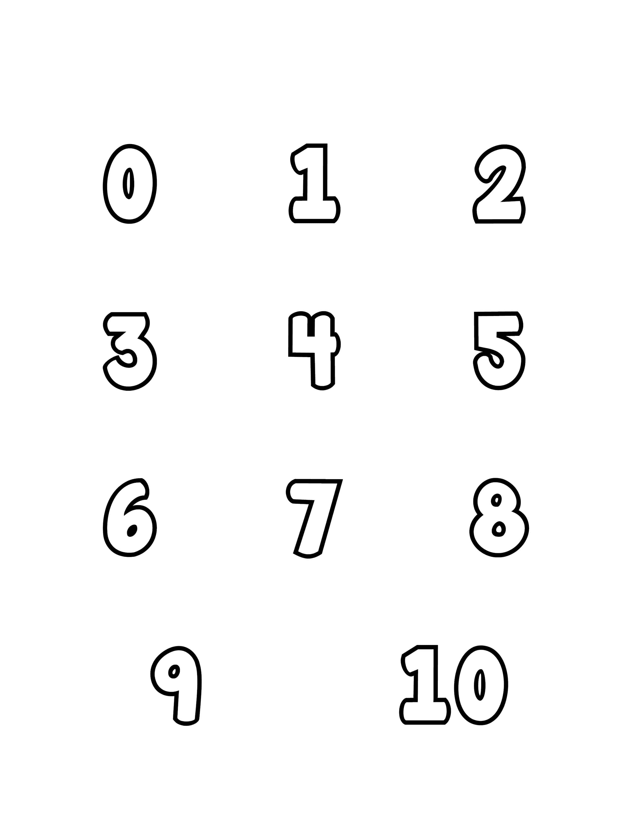 0-10 Printable Numbers Templates In All Sizes 47