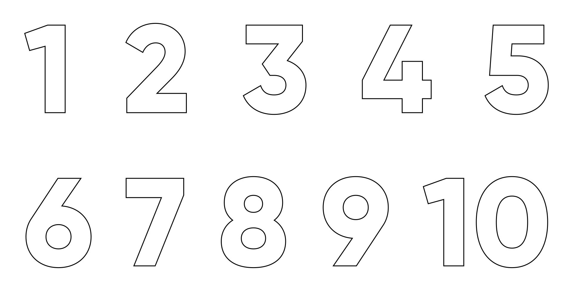 0-10 Printable Numbers Templates In All Sizes 5