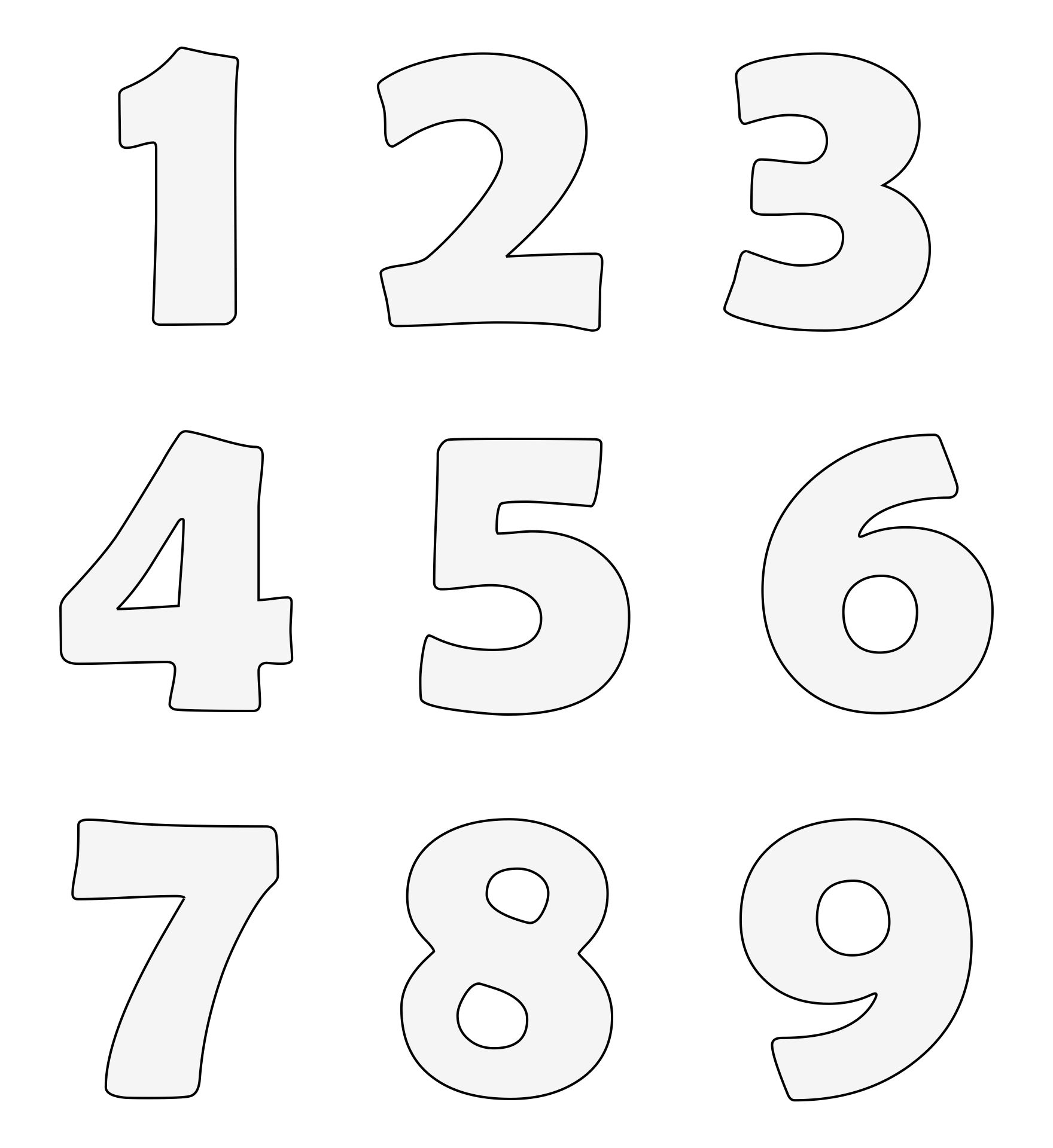 0-10 Printable Numbers Templates In All Sizes 50