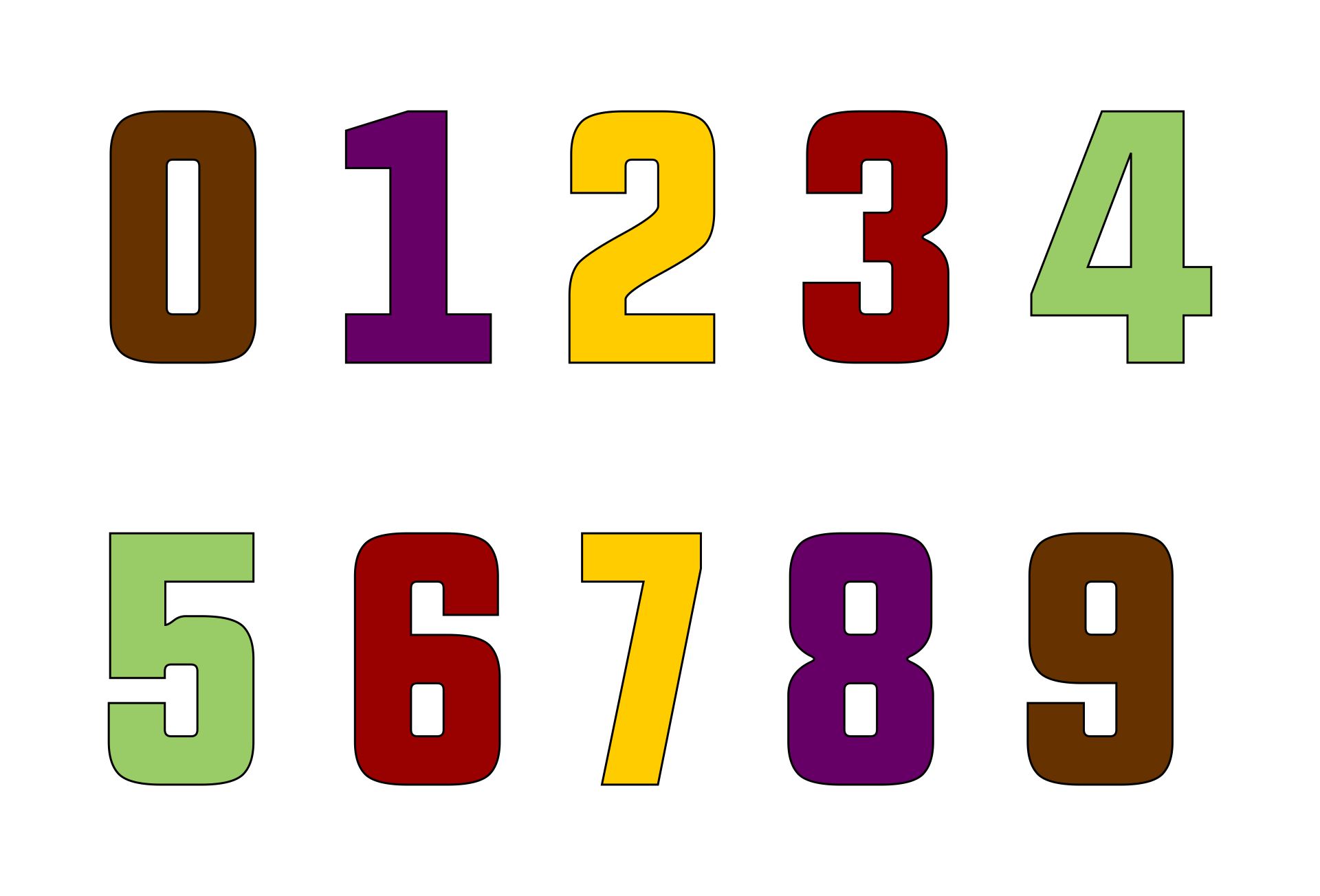 0-10 Printable Numbers Templates In All Sizes 60