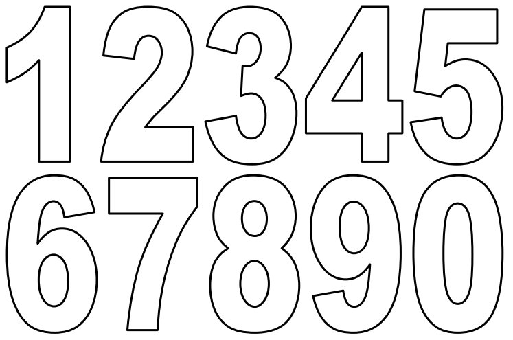 0-10 Printable Numbers Templates In All Sizes 75