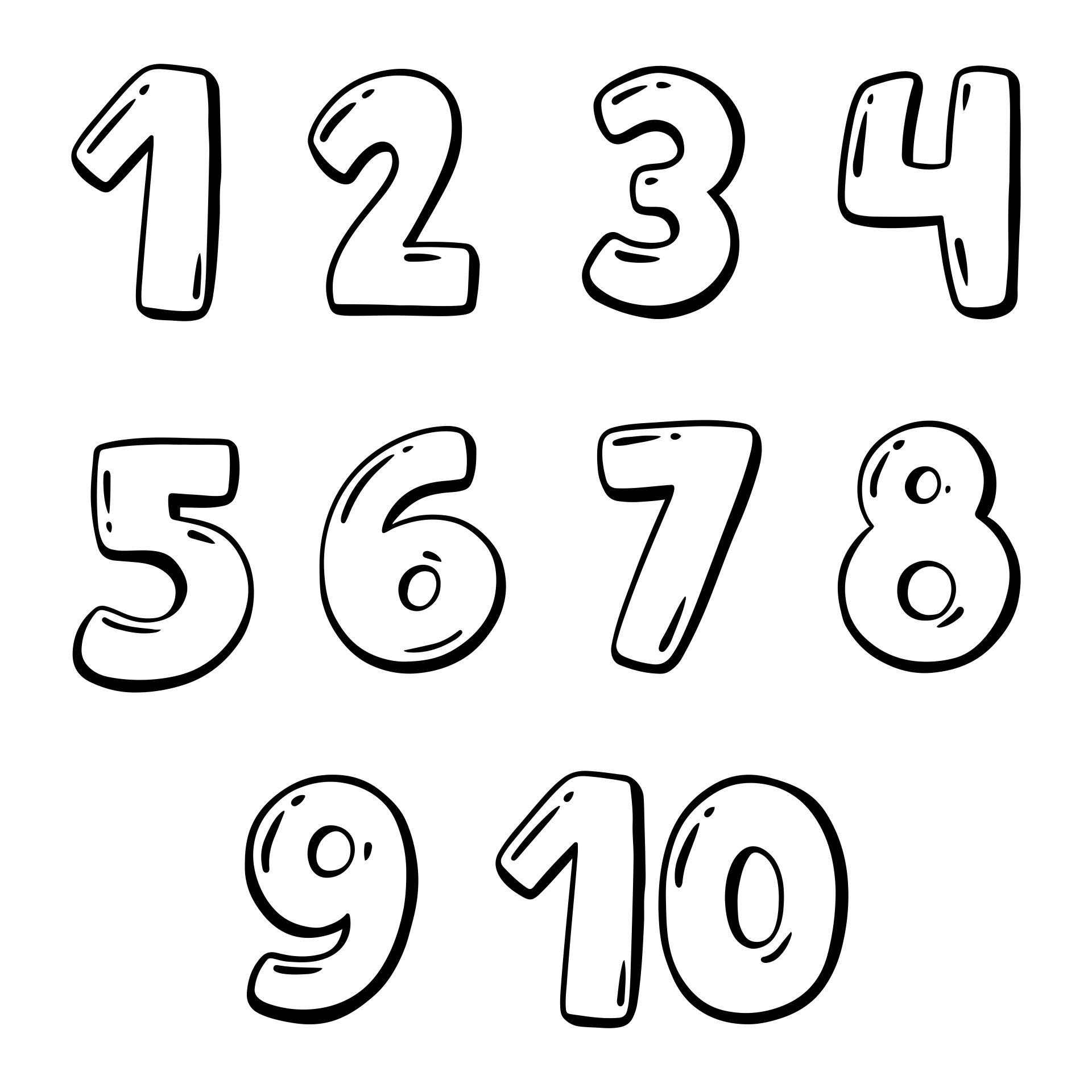 0-10 Printable Numbers Templates In All Sizes 8