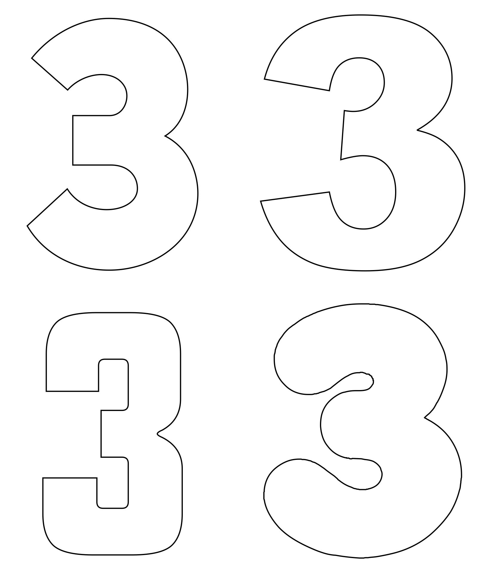 0-10 Printable Numbers Templates In All Sizes 9