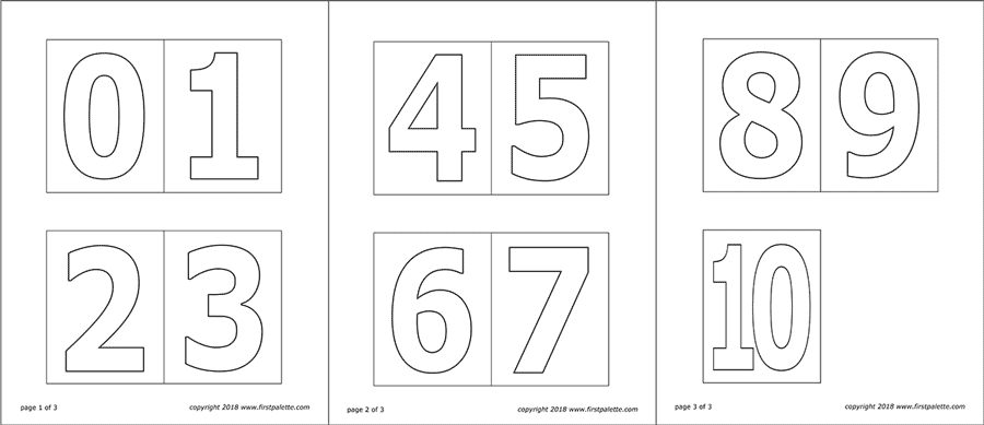 0-10 Printable Numbers Templates In All Sizes 96