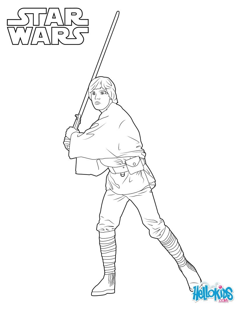 107 Luke Skywalker Coloring Pages Printable 1