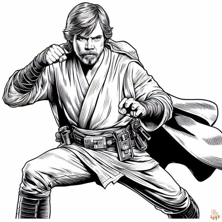 107 Luke Skywalker Coloring Pages Printable 24