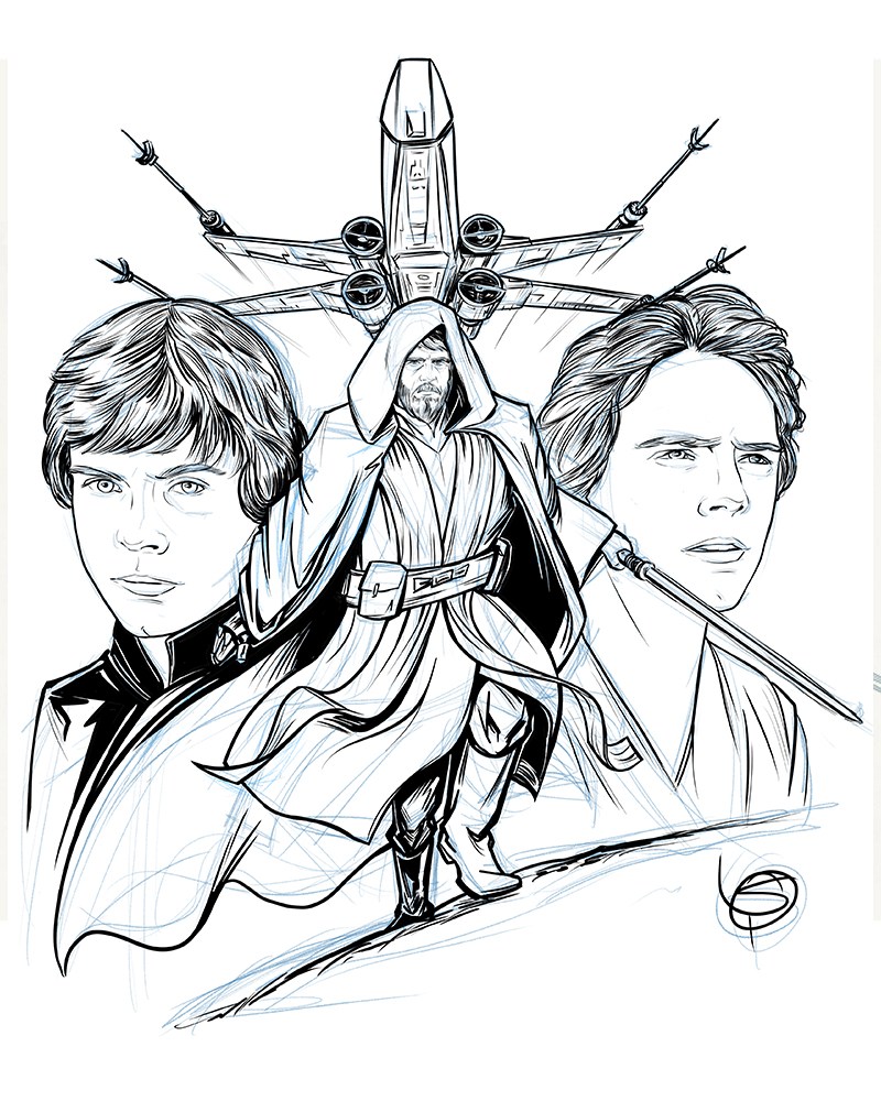 107 Luke Skywalker Coloring Pages Printable 45