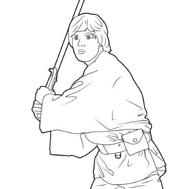 107 Luke Skywalker Coloring Pages Printable 6