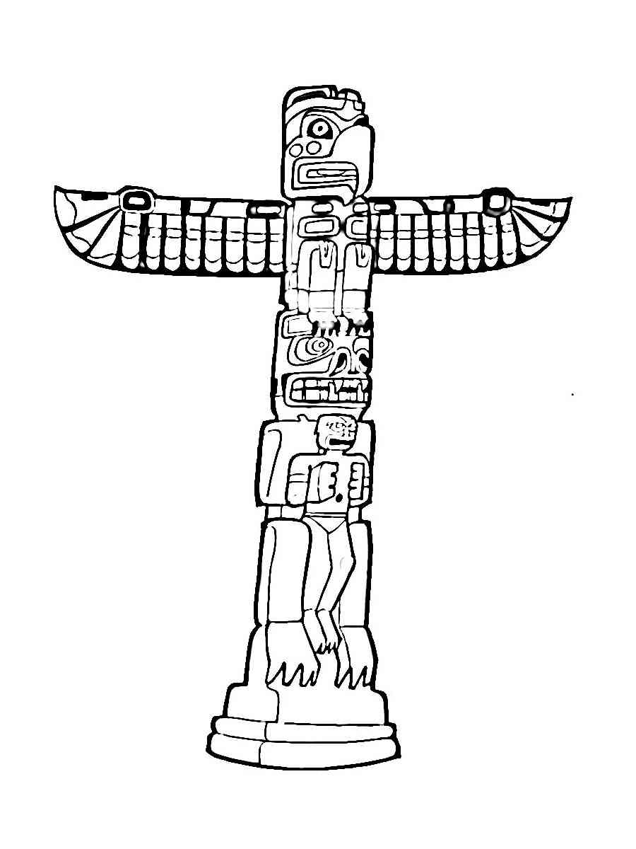 108 Free Totem Pole Coloring Pages for Kids Printable 101