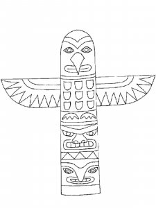 108 Free Totem Pole Coloring Pages for Kids Printable 107