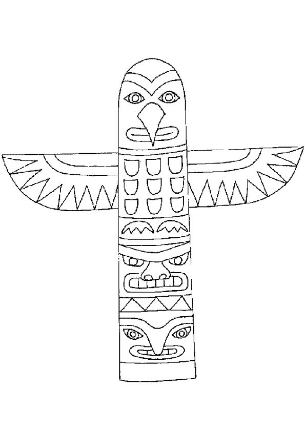 108 Free Totem Pole Coloring Pages for Kids Printable 11