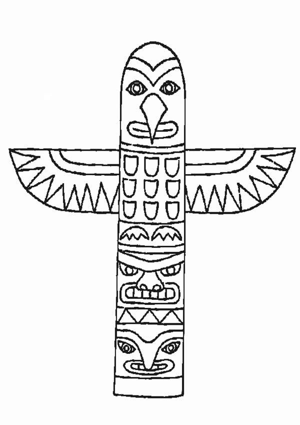 108 Free Totem Pole Coloring Pages for Kids Printable 19