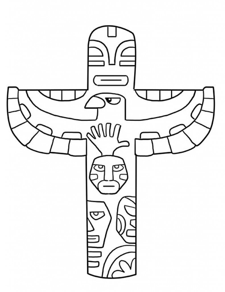 108 Free Totem Pole Coloring Pages for Kids Printable 20