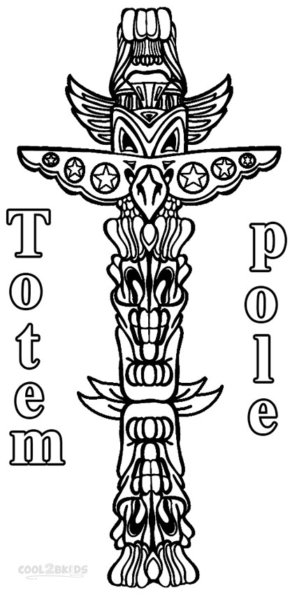 108 Free Totem Pole Coloring Pages for Kids Printable 23