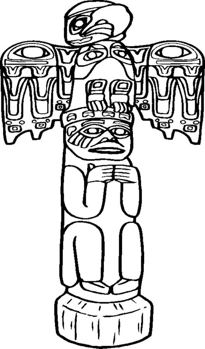 108 Free Totem Pole Coloring Pages for Kids Printable 30