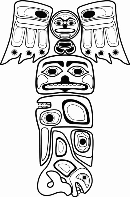 108 Free Totem Pole Coloring Pages for Kids Printable 38