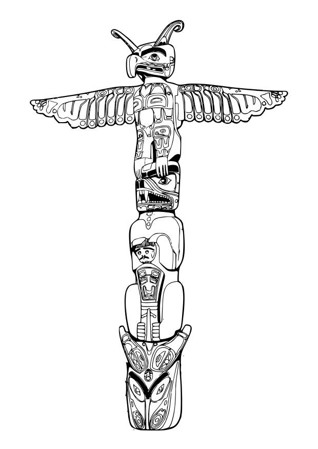 108 Free Totem Pole Coloring Pages for Kids Printable 44