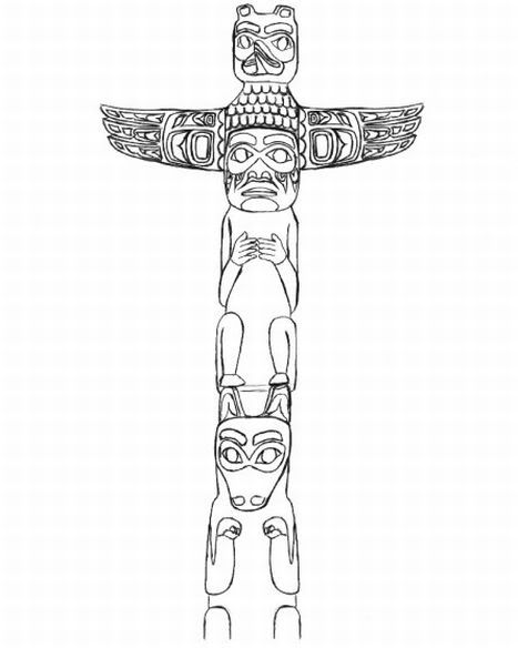 108 Free Totem Pole Coloring Pages for Kids Printable 49