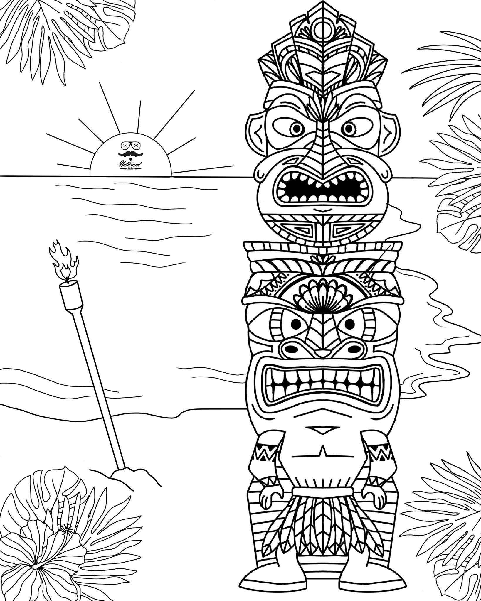 108 Free Totem Pole Coloring Pages for Kids Printable 53