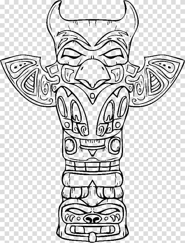 108 Free Totem Pole Coloring Pages for Kids Printable 55