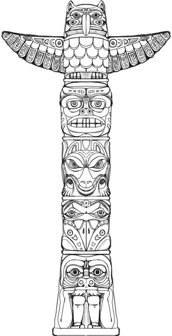 108 Free Totem Pole Coloring Pages for Kids Printable 57