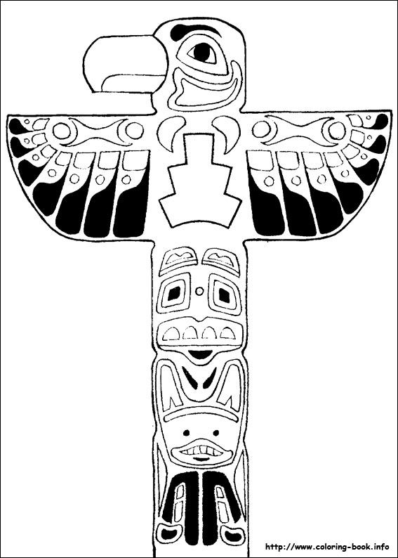 108 Free Totem Pole Coloring Pages for Kids Printable 58