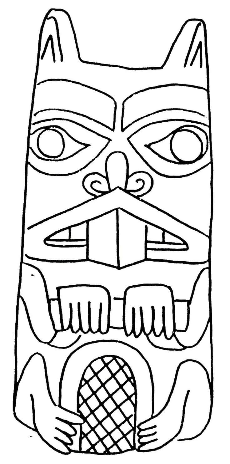 108 Free Totem Pole Coloring Pages for Kids Printable 63