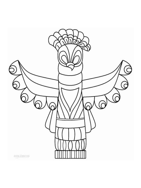 108 Free Totem Pole Coloring Pages for Kids Printable 69