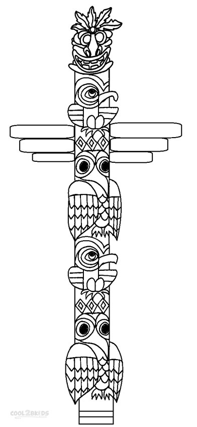 108 Free Totem Pole Coloring Pages for Kids Printable 73